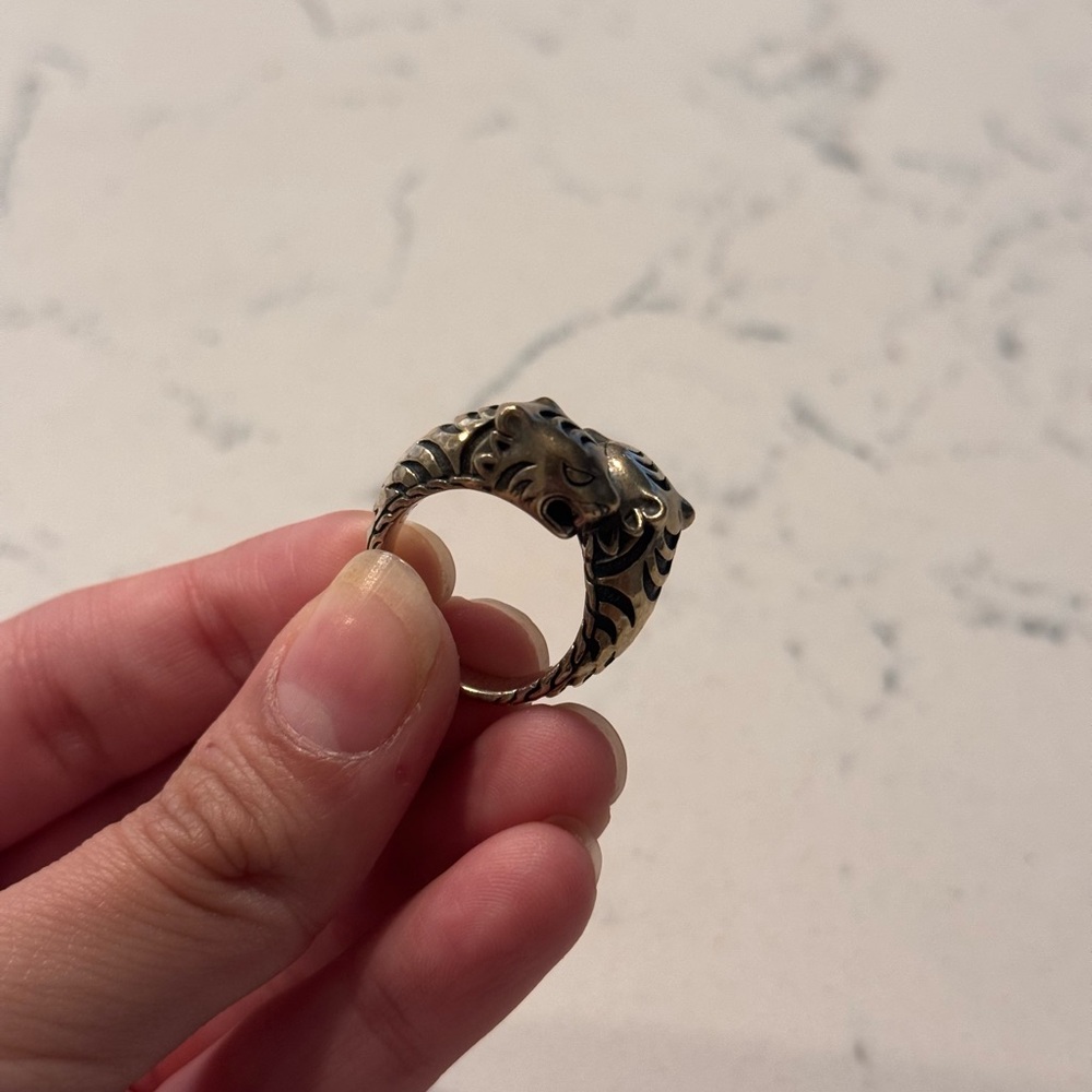 John Hardy Palu Macan Overlap Tiger ring
